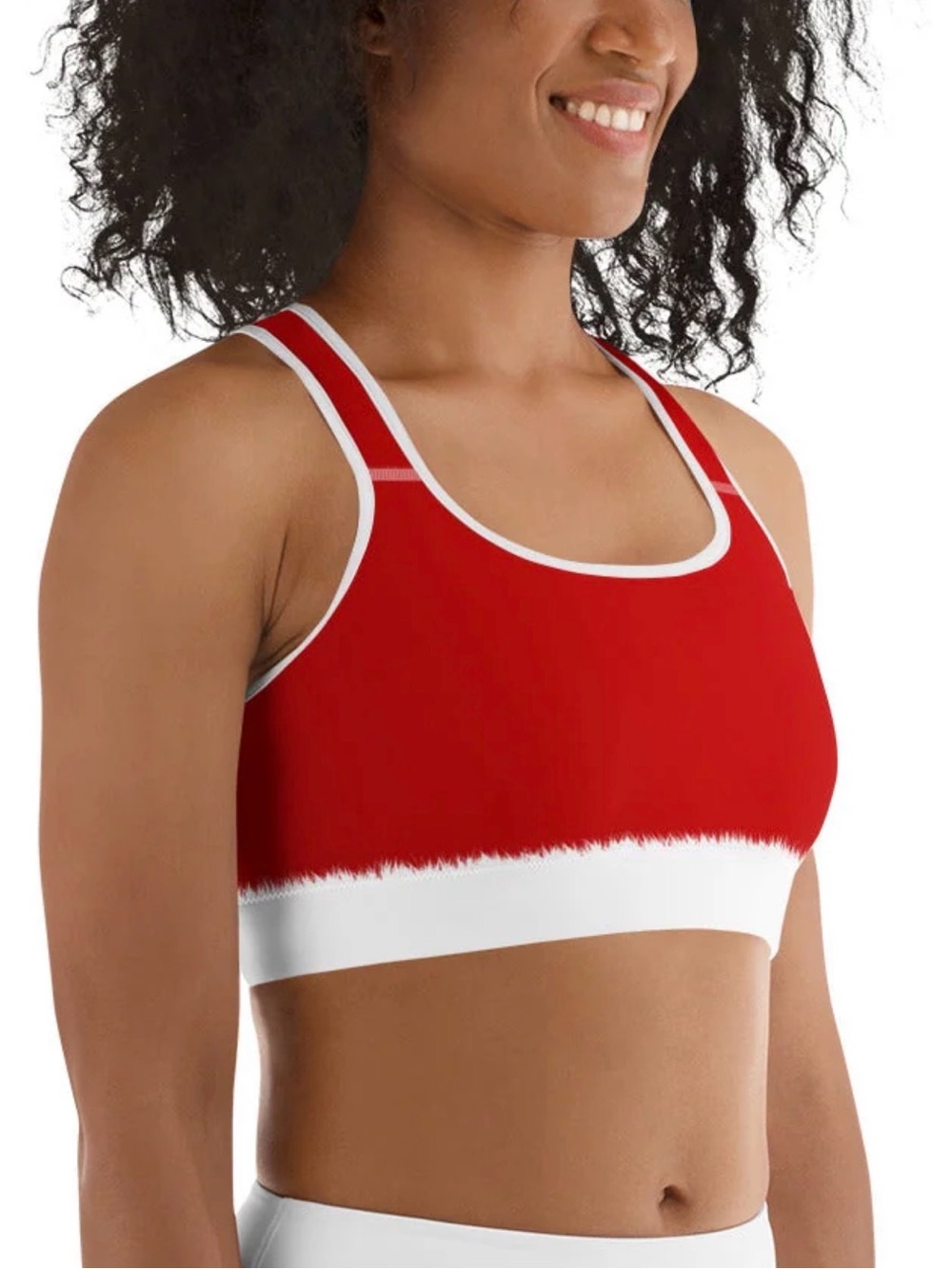 FIERCEPULSE Santa Christmas Sports Bra Medium
Red Holiday Activewear Coquette